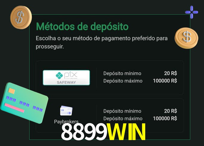 O cassino 8899WINbet oferece uma grande variedade de métodos de pagamento